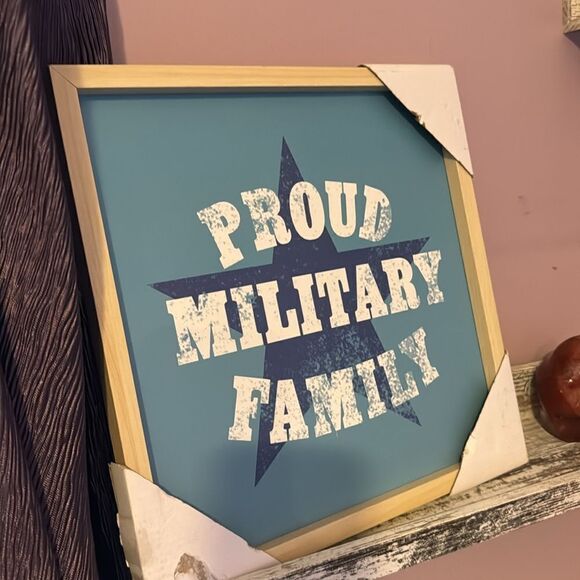 proud military family 12 x 12 " wall art - Picture 2 of 6